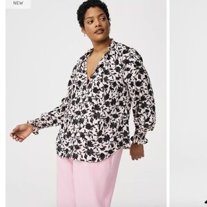 Torrid Georgette Button-Up Ruffle Top NWT